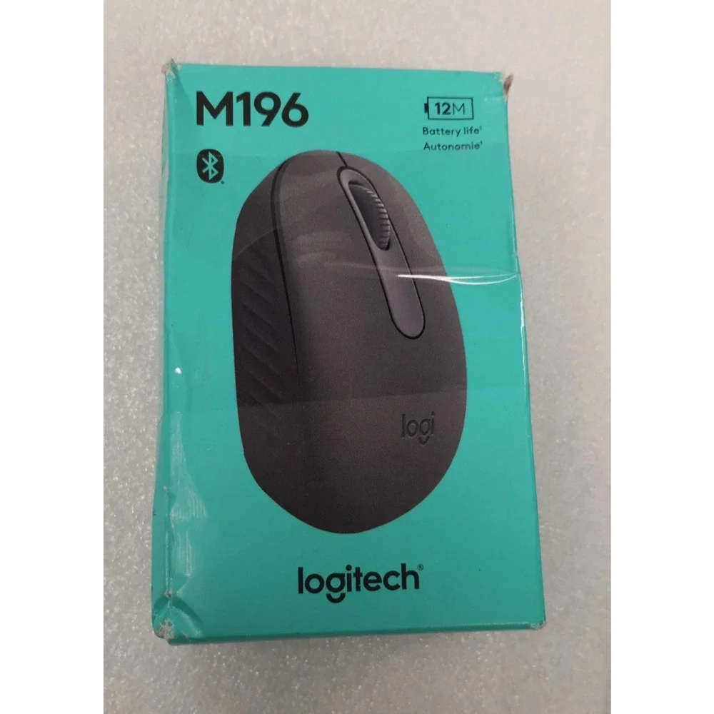 Logitech M196 Bluetooth Wireless Mouse. Bluetooth Only. Black